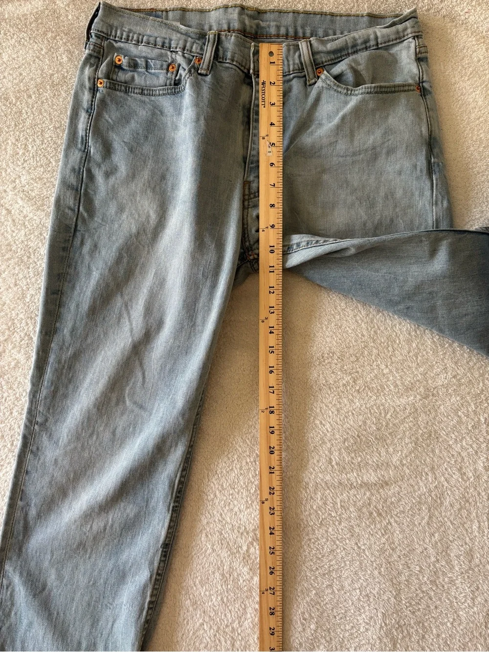 Levi’s Men's Straight-Leg Jeans in Wash Light Blue